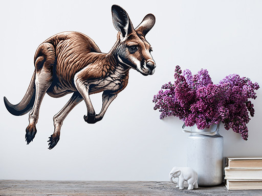 klokan samolepka na stenu, Skipi nálepky na stenu, klokany dekorácie na stenu, klokan samolepiaci dekor na steny, klokan samolepiace tapety na stenu