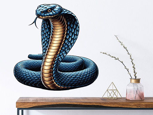 Kobra samolepky na stenu, Kobra nálepky na stenu, Kobra dekorácie na stenu, Kobra samolepiace nálepky na stenu