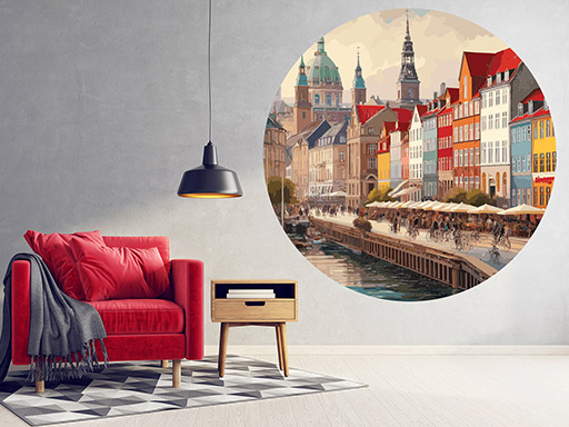 Kodaň samolepky na stenu, Kodaň nálepky na stenu, Kodaň dekorácie na stenu, Kodaň samolepiace nálepky na stenu