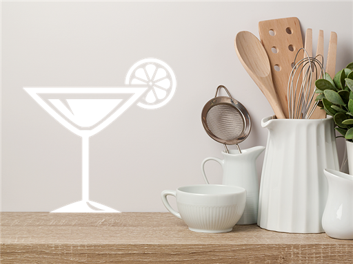 Koktail samolepky na stenu, Coctail nálepky na stenu, Koktail dekorácie na stenu, Koktail samolepiace nálepky na stenu