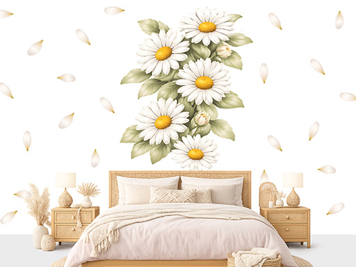 Nálepky na stenu s motívom sedmokrások, Tapety na stenu s motívom sedmokrások, Dekorácie na stenu s motívom sedmokrások, Nálepky na stenu s motívom sedmokrások