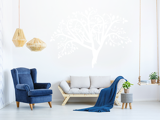 Koruna stromu s listami samolepky na stenu, Koruna stromu s listami nálepky na stenu, Koruna stromu s listami dekorácie na stene, Koruna stromu s listami tapety na stene