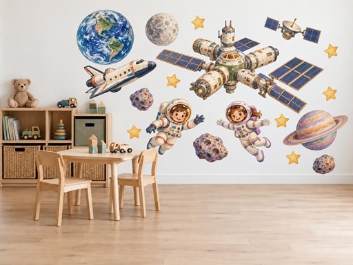 Kosmonauti u vesmírné stanice