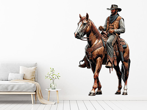 Kovboj samolepky na stenu, Kovboj nálepky na stenu, Kovboj dekorácie na stenu, Kovboj samolepiace nálepky na stenu