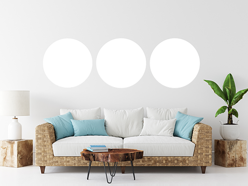 Kruhy mozaika samolepky na stenu, Kruhy mozaika nálepky na stenu, Kruhy mozaika dekorácie na stene, Kruhy mozaika tapety na stene