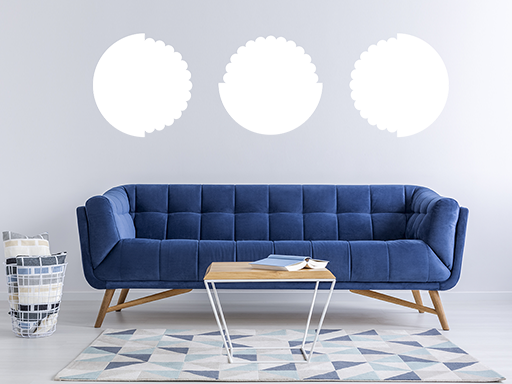 Kruhy z guličiek samolepky na stenu, Kruhy z guličiek nálepky na stenu, Kruhy z guličiek dekorácie na stene, Kruhy z guličiek tapety na stene