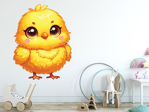 Kuriatko samolepky na stenu, Kuriatko nálepky na stenu, Kuriatko dekorácie na stenu, Kuriatko samolepiace nálepky na stenu