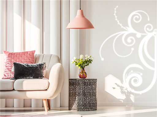 Kvetinové abstraktné nálepky na stenu, Kvetinové abstraktné dekorácie na stenu, Kvetinové abstraktné samolepiace dekorácie na stenu, Kvetinové abstraktné nálepky na stenu