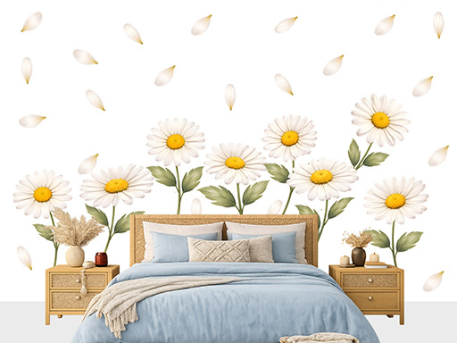 Nálepky na stenu s motívom sedmokrások, Tapety na stenu s motívom sedmokrások, Dekorácie na stenu s motívom sedmokrások, Nálepky na stenu s motívom sedmokrások