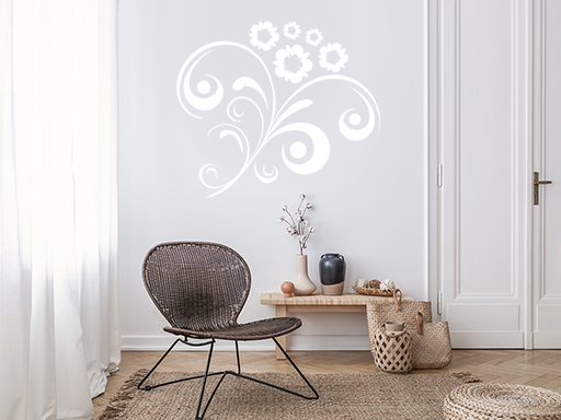 Nálepka na stenu s kyticou, Nálepky na stenu s kyticou, Dekorácia na stenu s kyticou, Samolepiaca dekorácia na stenu s kyticou, Samolepiaca tapeta s kyticou