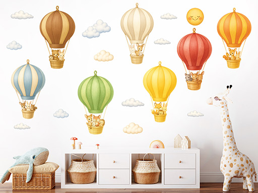 Lesné zvieratká v balónoch