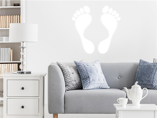 Ľudské stopy samolepky na stenu, Ľudské stopy dekorácie na stenu, Ľudské stopy samolepiace dekorácie na stene, Ľudské stopy nálepky na stenu
