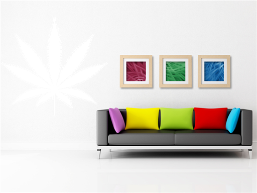 list marihuany nálepky na stenu, marihuana, gandža, canabis nálepky na stenu