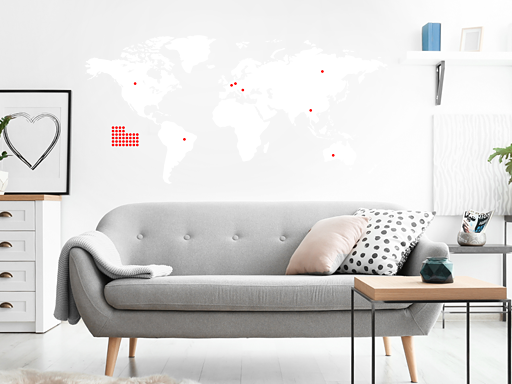 Nálepka na stenu s mapou sveta, Samolepky na stenu s mapou sveta, Dekorácia na stenu s mapou sveta, Samolepiaca dekorácia na stenu s mapou sveta, Samolepiaca tapeta s mapou sveta