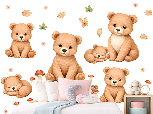 Medvede a medvedíky z lesa