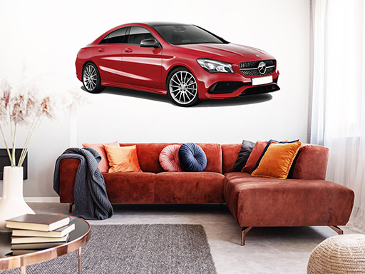 Mercedes Benz CLA nálepky na zeď, Mercedes Benz CLA auto na zeď, Mercedes Benz CLA samolepky na stěnu