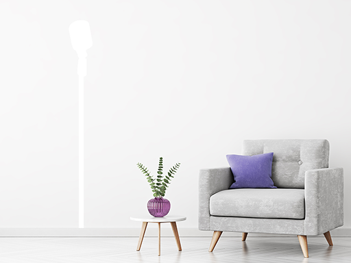 Mikrofón samolepka na stenu, mikrofón dekorácie na stenu, mikrofón nálepka na stenu, mikrofón samolepiace dekorácie na stene