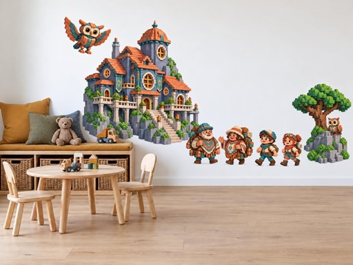 Minecraft Cestovatelé a sovy u skalního domu