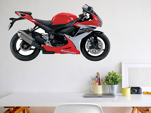 Motorka Suzuki samolepky na zeď, Motorka Suzuki nálepky na zeď, Motorka Suzuki dekorace na zeď, Motorka Suzuki samolepící nálepky na zeď