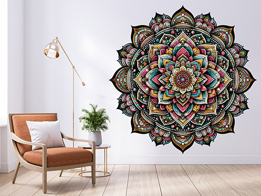 Mystická mandala samolepky na stenu, Mystická mandala dekorácie na stenu, Mystická mandala samolepiace dekorácie na stene, Mystická mandala nálepky na stenu