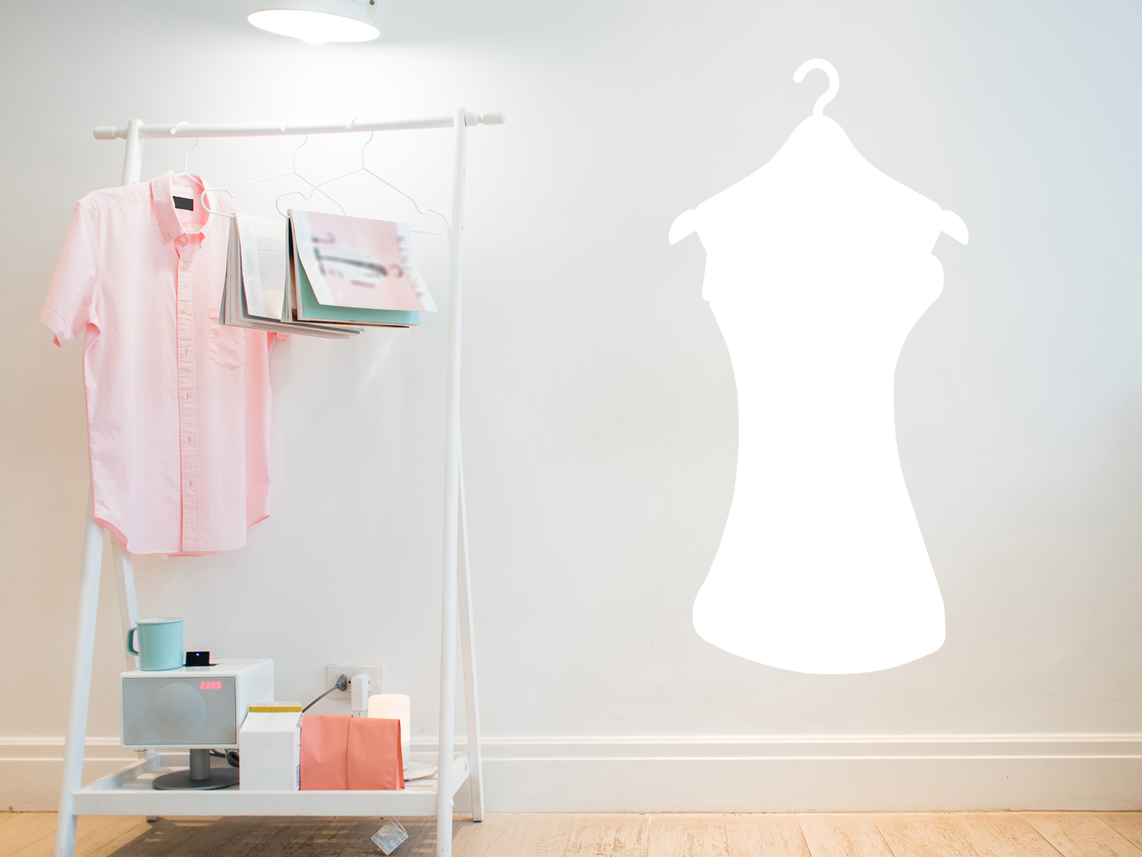 Nápis šaty samolepky na stenu, Nápis šaty nálepky na stenu, Nápis šaty dekorácie na stenu, Nápis šaty samolepiace nálepky na stenu