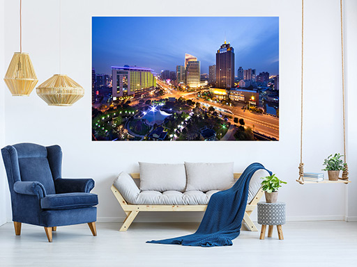 Nočné veľkomesto samolepka na stenu, Nočné veľkomesto plagát na stenu, Nočné veľkomesto plagát dekorácie na stenu, Nočné veľkomesto plagát na stenu, Nočné veľkomesto plagát na stenu