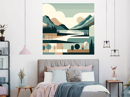 Nordic abstrakt samolepky na zeď, Nordic abstrakt nálepky na zeď, Nordic abstrakt dekorace na zeď, Nordic abstrakt samolepící nálepky na zeď