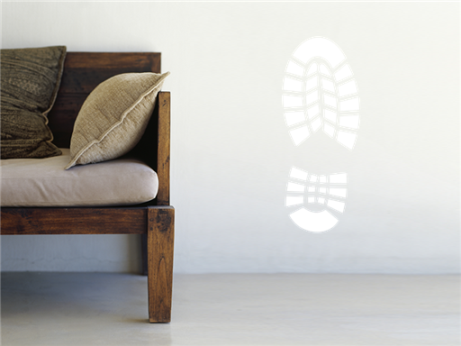 Odtlačok topánky samolepky na stenu, Odtlačok topánky nálepky na stenu, Odtlačok topánky dekorácie na stenu, Odtlačok topánky samolepiace nálepky na stenu