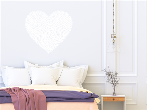 Odtlačok prsta srdca samolepky na stenu, Odtlačok prsta srdca nálepky na stenu, Odtlačok prsta srdca dekorácie na stene, Odtlačok prsta srdce tapety na stene