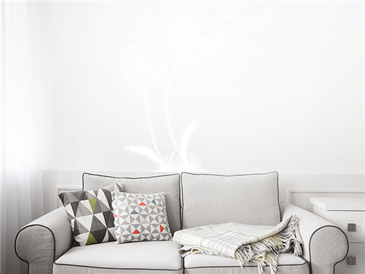 Púpavy samolepky na stenu, Púpavy nálepky na stenu, Púpavy dekorácie na stenu, Púpavy samolepiace nálepky na stenu