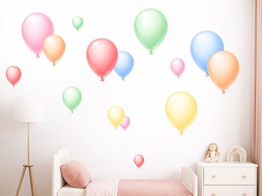 Pastelové nafukovacie balóniky