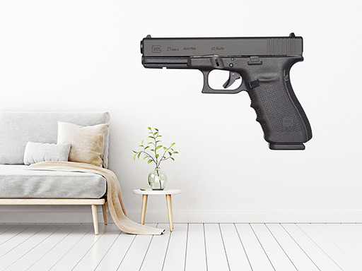 Pištole Glock nálepka na stenu, Pištole Glock nálepky na stenu, Pištole Glock nálepka na stenu, Pištole Glock dekorácie na stenu