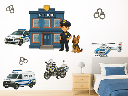 Polícia samolepky na stenu, Hasiči nálepky na stenu, Polícia dekorácie na stene, Polícia tapety na stene, Polícia samolepky pre deti, policajti, policajti, policajt nálepka na stenu, samolepky na stenu, Polícia samolepka na stenu