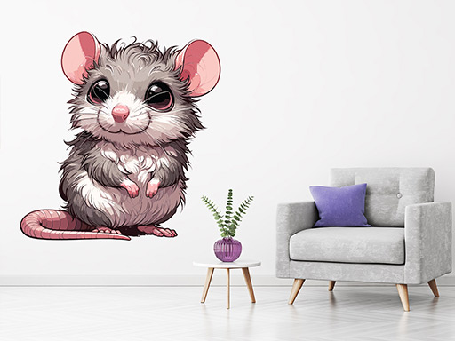 Potkan samolepky na stenu, potkan nálepky na stene, potkan dekorácie na stenu, potkan samolepiace dekorácie