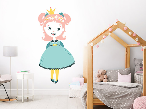 Princezna z pohádky samolepky na zeď, Princezna z pohádky nálepky na zeď pro děti, Princezna z pohádky dětské dekorace na zeď, Princezna z pohádky samolepící nálepky na zeď