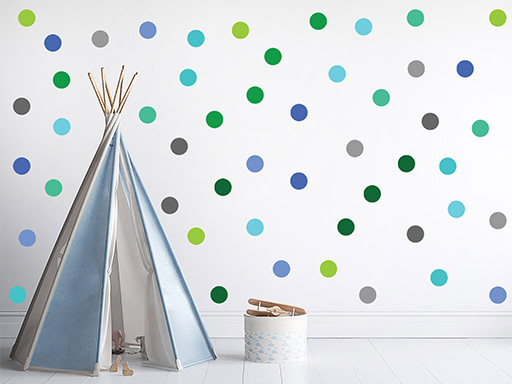 Puntíky pro kluky samolepky na zeď, Puntíky pro kluky nálepky na zeď, Puntíky pro kluky dekorace na zeď, Puntíky pro kluky samolepící nálepky na zeď