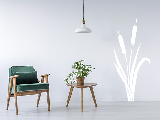 trstina samolepka na stenu, trstina nálepky na stenu, trstina dekorácie na stenu, trstina tapety na stenu, trstina samolepiaca dekor na stenu