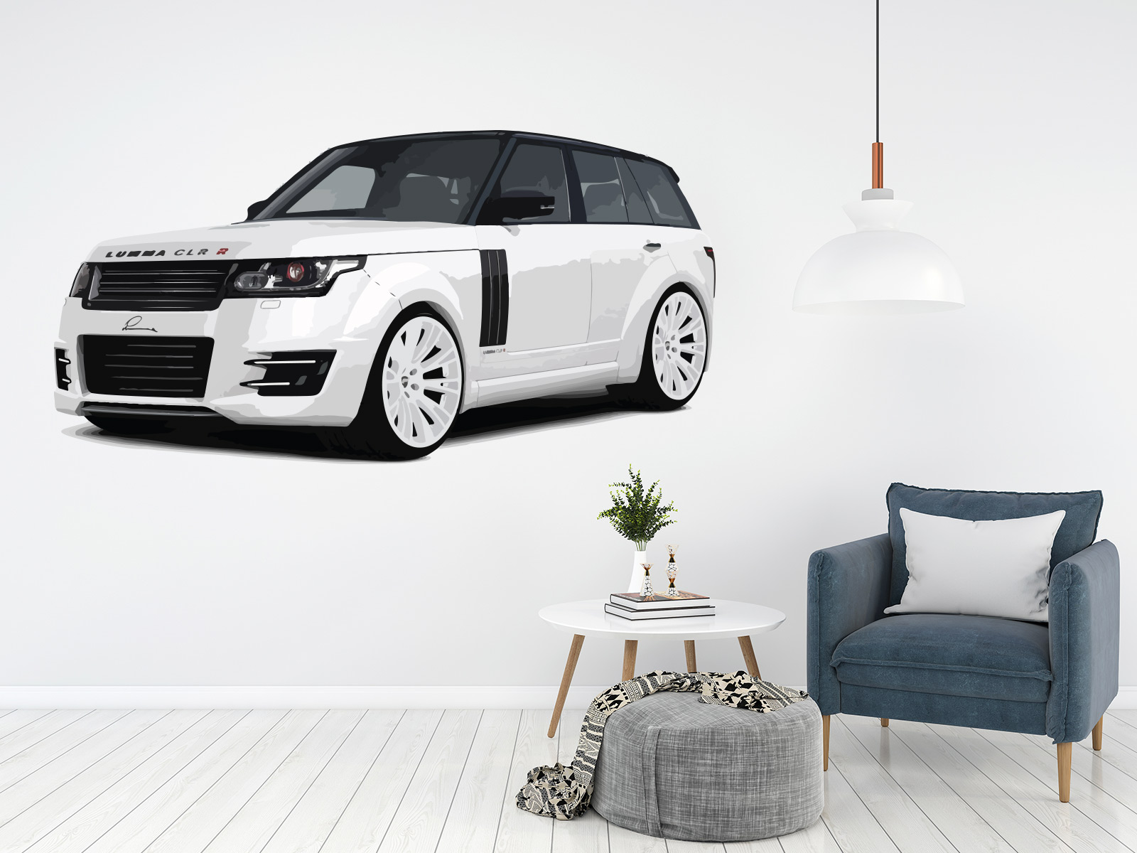 Range Rover samolepky na zeď, Range Rover nálepky na stěnu, Range Rover dekorace na zeď