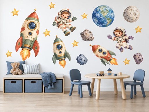 Retro rakety a malí kosmonauti