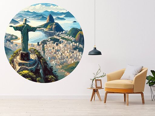 Rio de Janeiro samolepky na stenu, Rio de Janeiro nálepky na stenu, Rio de Janeiro dekorácie na stenu, Rio de Janeiro samolepiace nálepky na stenu