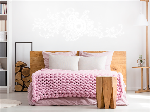 Rastlinná dekorácia s kruhmi samolepky na stenu, Rastlinná dekorácia s kruhmi nálepky na stenu, Rastlinná dekorácia s kruhmi dekorácia na stene, Rastlinná dekorácia s kruhmi tapety na stene