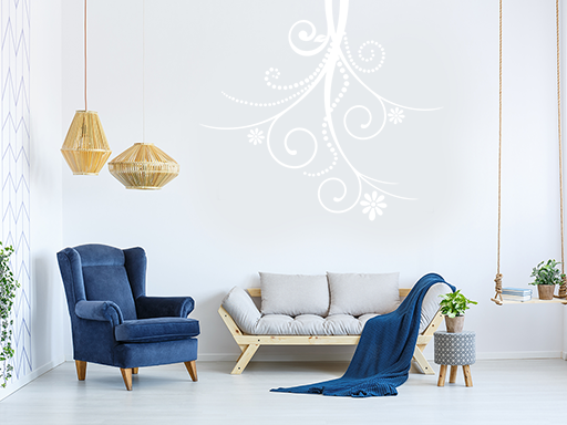 Nálepky na stenu s motívom rastlín, Dekorácie na stenu s motívom rastlín, Samolepiace dekorácie na stenu s motívom rastlín, Nálepky na stenu s motívom rastlín