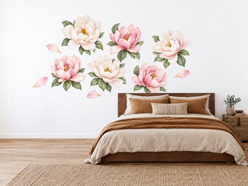 Rozkvetlé magnolie samolepky na zeď, Rozkvetlé magnolie tapety na zeď, Rozkvetlé magnolie dekorace na zeď, Rozkvetlé magnolie nálepky na zeď