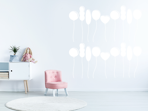 Rôzne nafukovacie balóniky samolepky na stenu, Rôzne nafukovacie balóniky nálepky na stenu, Rôzne nafukovacie balóniky dekorácie na stenu, Rôzne nafukovacie balóniky samolepiace nálepky na stenu