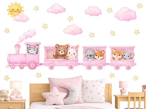 Ružový vláčik pre dievčatá