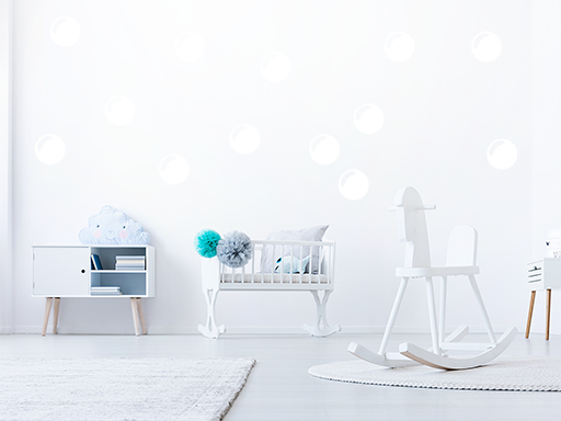 Sada 50 bublín samolepky na stenu, Sada 50 bublín nálepky na stenu, Sada 50 bublín dekorácie na stenu, Sada 50 bublín samolepiace nálepky na stenu