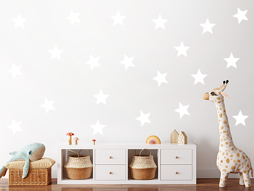 Sada 50 hviezd samolepky na stenu, Sada 50 hviezdičiek nálepky na stenu, Sada 50 hviezd dekorácie na stenu, Sada 50 hviezd samolepiace nálepky na stenu
