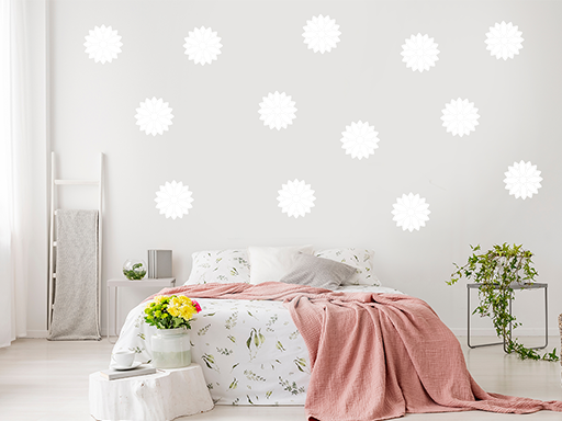 Sada 50 kvetov 1 samolepky na stenu, Sada 50 kvetov 1 nálepky na stenu, Sada 50 kvetov 1 dekorácie na stenu, Sada 50 kvetov 1 samolepiace nálepky na stenu