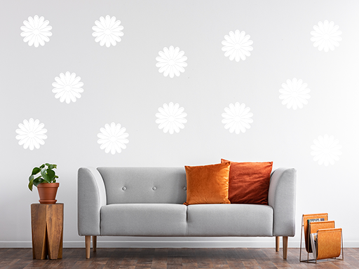 Sada 50 kvetov 4 samolepky na stenu, Sada 50 kvetov 4 nálepky na stenu, Sada 50 kvetov 4 dekorácie na stenu, Sada 50 kvetov 4 samolepiace nálepky na stenu