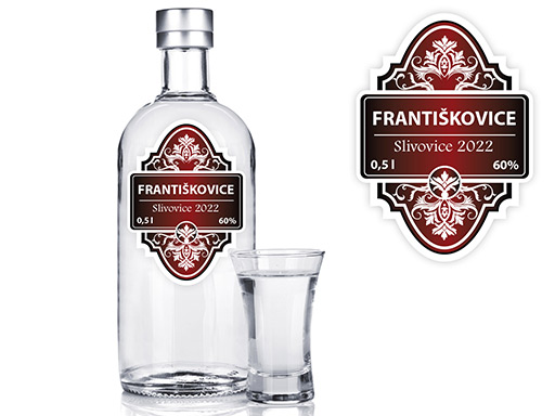 sada etiket na lahev, sada etiket na vodku, samolepka sada etiket na flašku, samolepka viněta